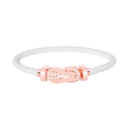 [Bloom]CHANCE LARGE 8 FIGURE BUCKLE HALF DIAMOND BRACELET ROSE GOLD