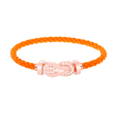 [Bloom]CHANCE LARGE 8 FIGURE BUCKLE HALF DIAMOND BRACELET ROSE GOLD