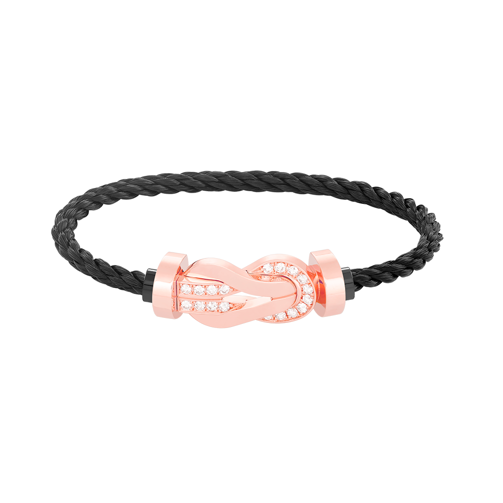 [Bloom]CHANCE LARGE 8 FIGURE BUCKLE HALF DIAMOND BRACELET ROSE GOLD