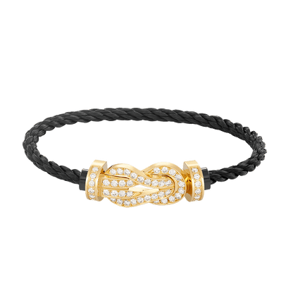 [Bloom]CHANCE LARGE 8 FIGURE BUCKLE FULLDIAMOND BRACELET GOLD