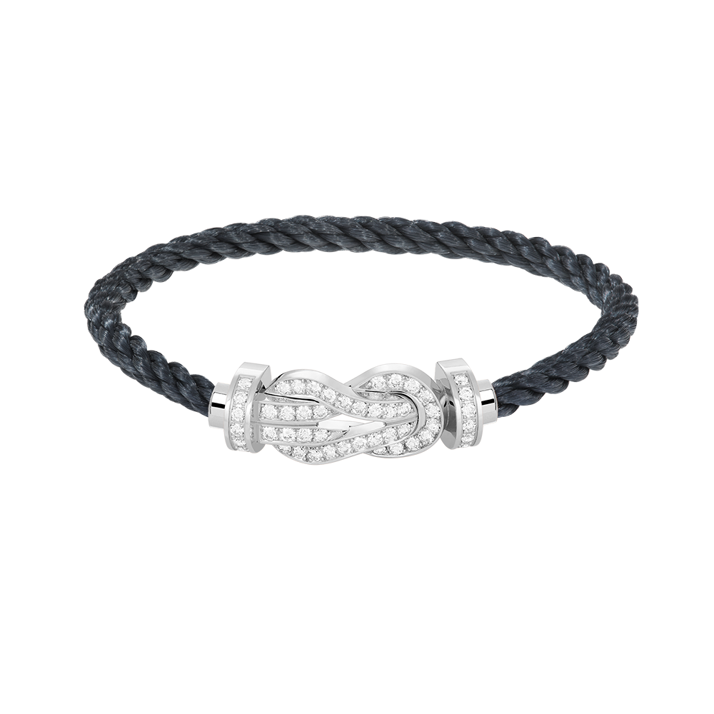 [Bloom]CHANCE LARGE 8 FIGURE BUCKLE FULL DIAMOND BRACELET SILVER