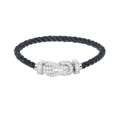 [Bloom]CHANCE LARGE 8 FIGURE BUCKLE FULL DIAMOND BRACELET SILVER