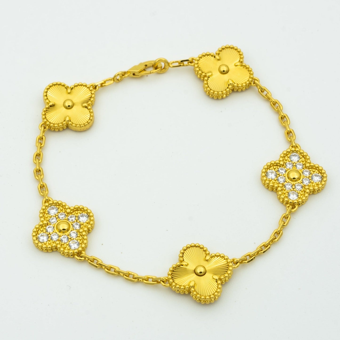 [Bloom]CLOVER BRACELET 5 MOTIFS GOLD DIAMOND