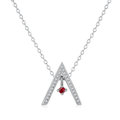 [Bloom]Sparkling "A" Shape Necklace