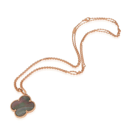 [Bloom]CLOVER 25MM GOLD DARK MOP BIG CLOVER NECKLACE