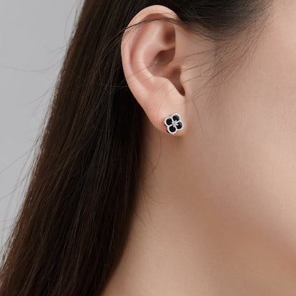 [Bloom]Four-Leaf Clover Flower Shape Exquisite Earrings