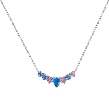 [Bloom]Dainty Colorful Heart Necklace