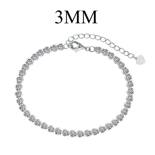 [Bloom]Ornate  Sparkling Round Cut Daily Bracelet