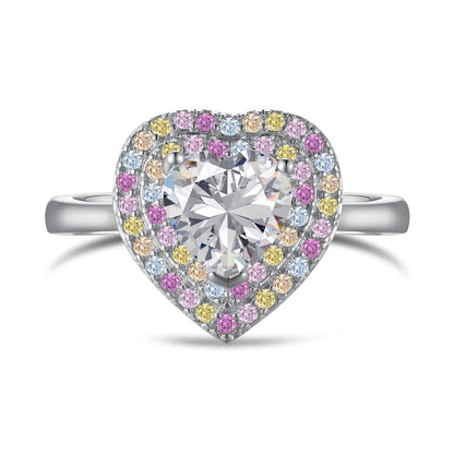 [Bloom]Delicate Ebullient Heart Shape Wedding Ring