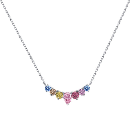 [Bloom]Dainty Colorful Heart Necklace