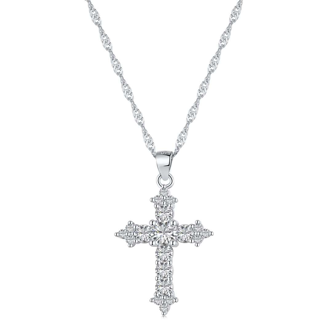 [Bloom]Delicate Cross Shape Necklace