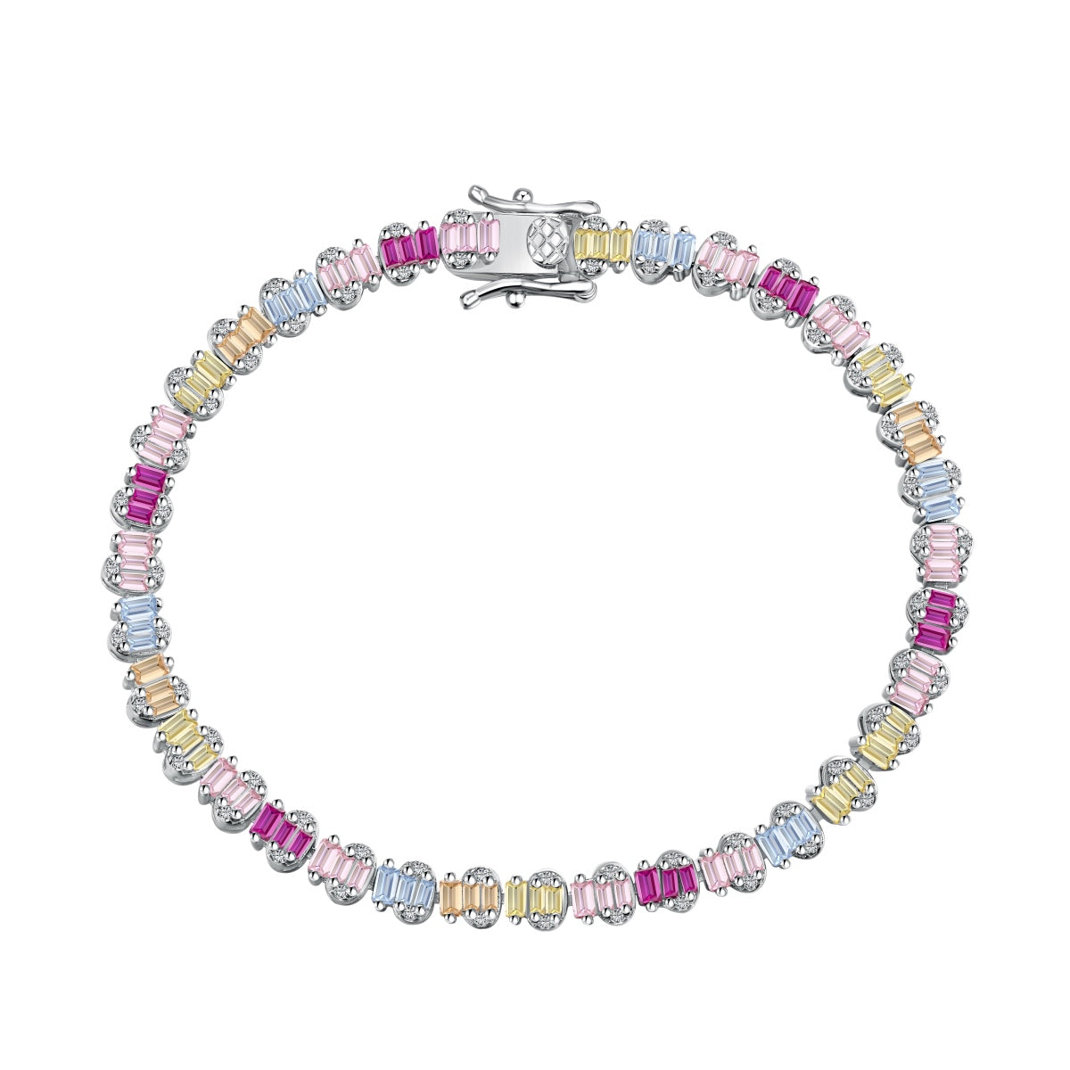 [Bloom]Delicate Colorful Emerald Cut Party Bracelet