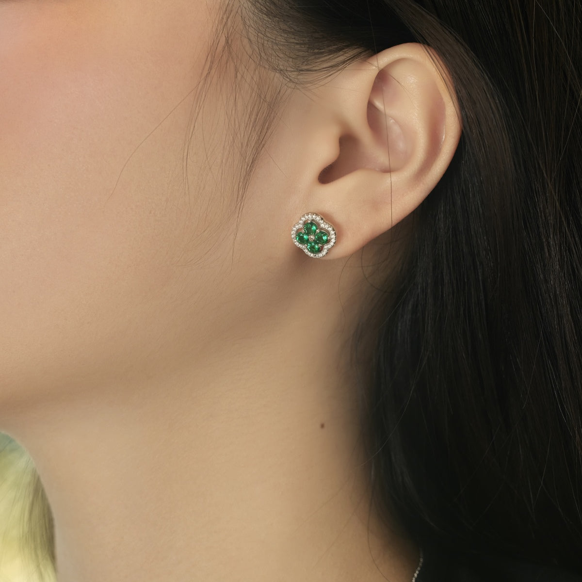 [Bloom]Four-Leaf Clover Exquisite Earrings