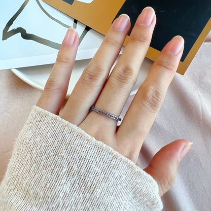 [Bloom]Delicate Sparkling Round Cut Daily Ring