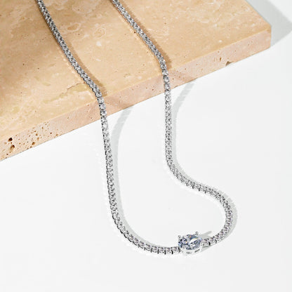 [Bloom]1.0 Carat Shining Oval Cut Necklace