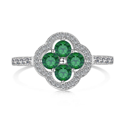 [Bloom]Four Leaf Clover Flower Design Ring