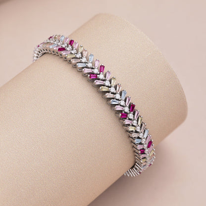 [Bloom]Dainty Radiant Emerald Cut Daily Bracelet