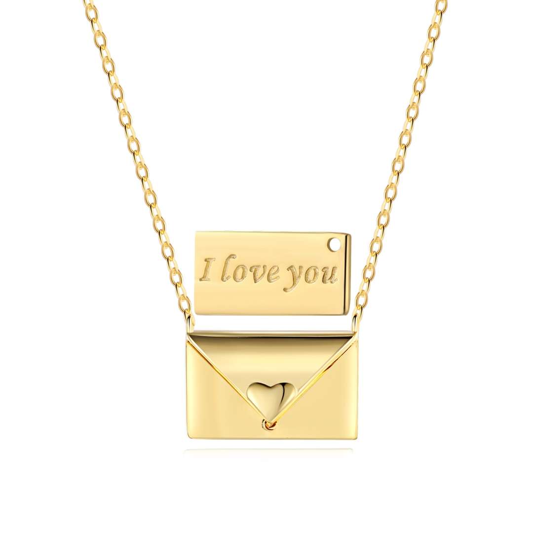 [Bloom]Envelope Heart Shape Mother's Day Necklace