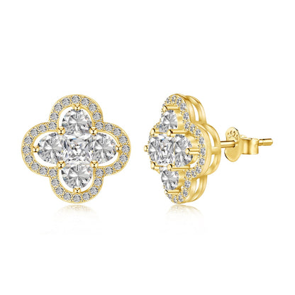 [Bloom]Lucky Four-Leaf Clover Exquisite Earrings