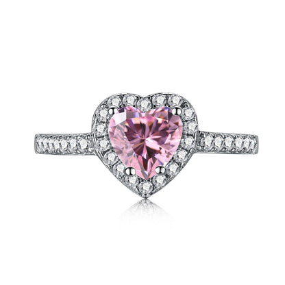 [Bloom]Eternity Splashy Romantic Heart Shape Lover Ring