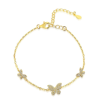 [Bloom]Delicate Butterfly Pendant Bracelet