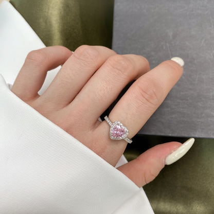 [Bloom]Eternity Splashy Romantic Heart Shape Lover Ring