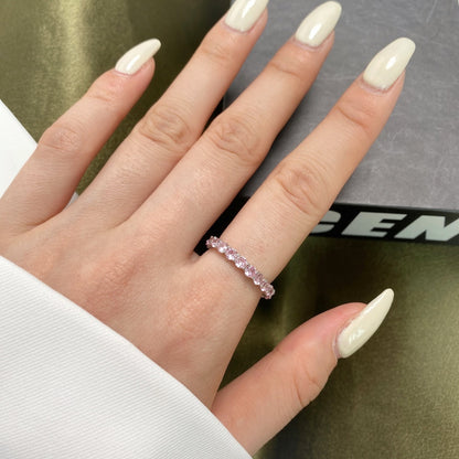 [Bloom]Sparkling Round Cut Tennis Ring