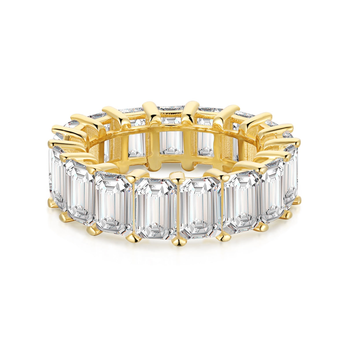 [Bloom]0.75 Carat Elegant Emerald Cut Tennis Ring