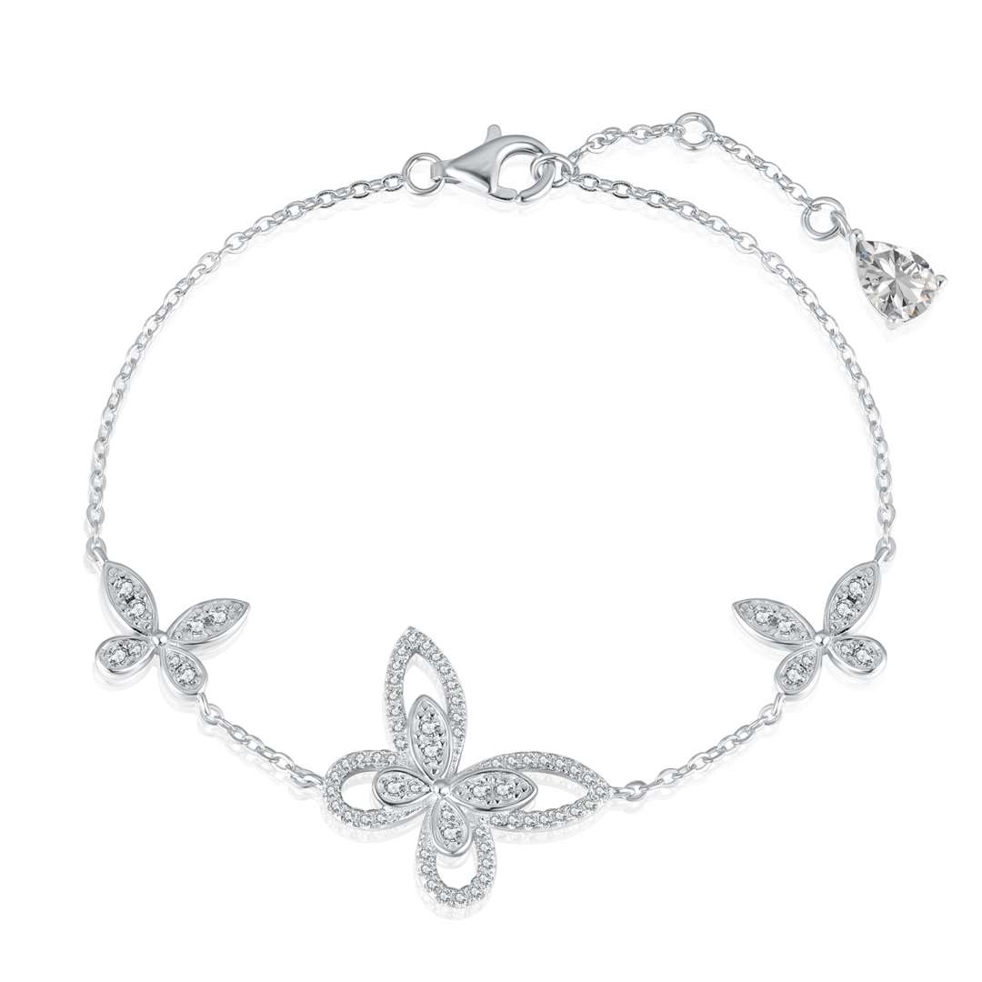 [Bloom]Delicate Butterfly Pendant Bracelet