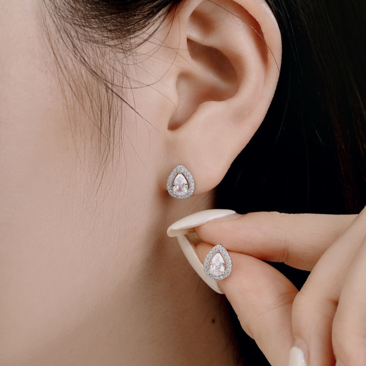 [Bloom]Luxurious Water Drop Shape Earrings