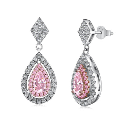 [Bloom]Ornate Delicate Water Drop Shape Banquet Earrings