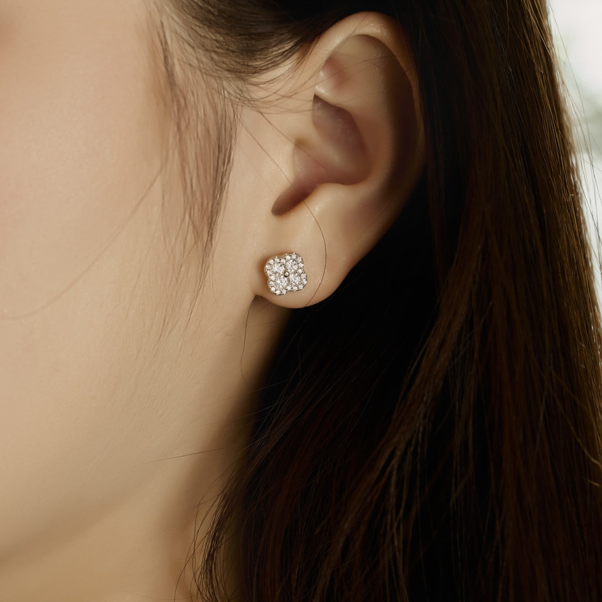 [Bloom]Four-Leaf Clover Flower Shaped Earrings