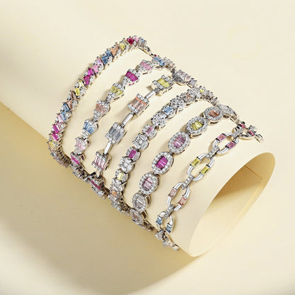 [Bloom]Ornate Sparkling Multi Cut Party Bracelet