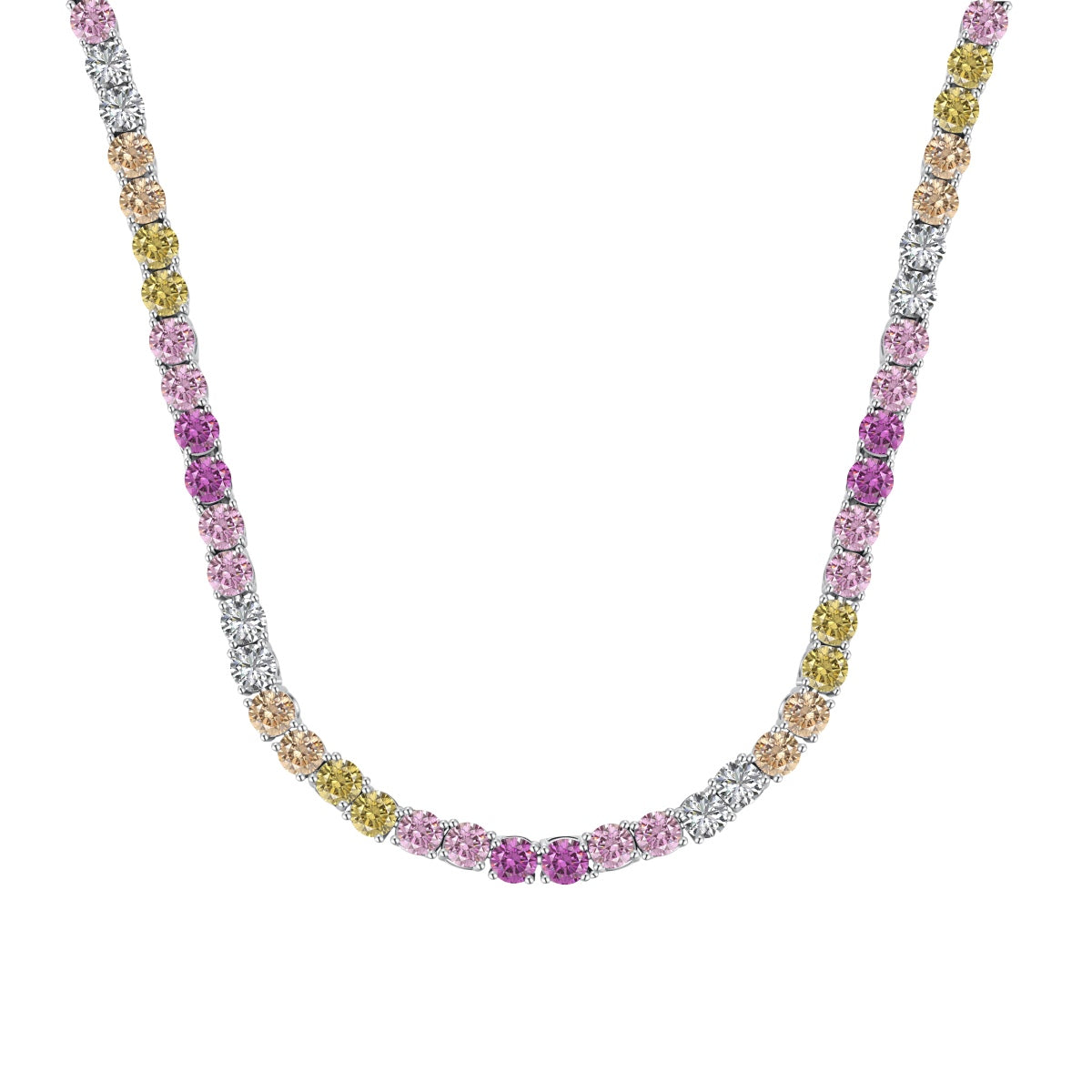 [Bloom]Delicate Colorful Tennis Necklace