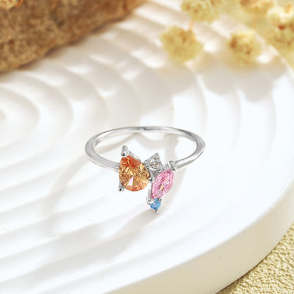 [Bloom]Radiant Colorful Multi Cut Daily Ring