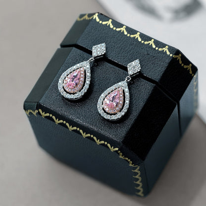 [Bloom]Ornate Delicate Water Drop Shape Banquet Earrings