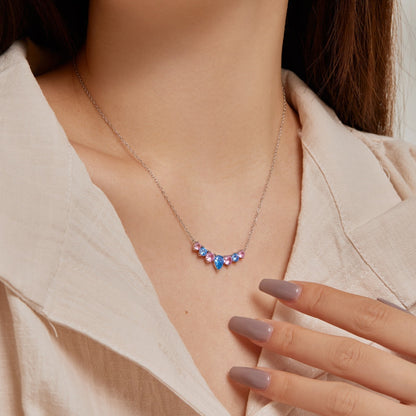 [Bloom]Dainty Colorful Heart Necklace