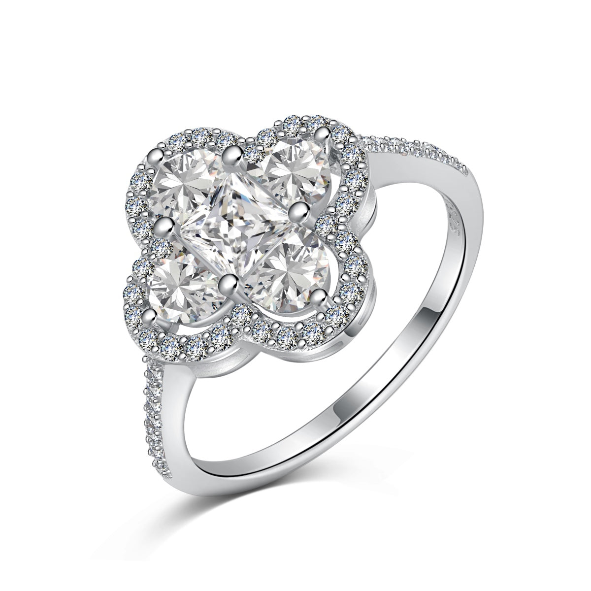 [Bloom]Luxurious Eternity Flower Shape Banquet Ring