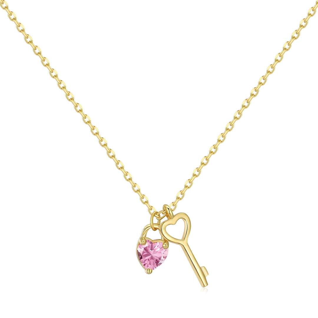 [Bloom]Unique Heart Shape Key Pendent Necklace