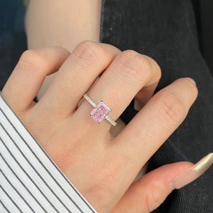 [Bloom]2.0 Carat Dazzling Sparkling Radiant Cut Party Ring