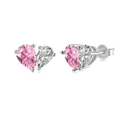 [Bloom]Dazzling Elegant Heart Cut Lover Earrings