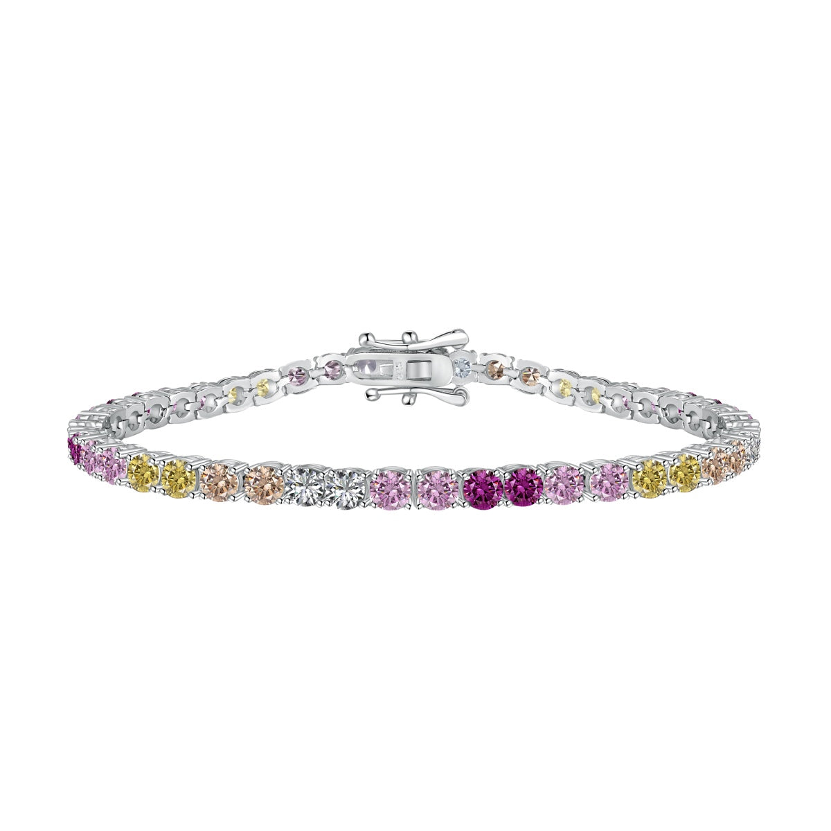 [Bloom]Radiant Colorful Round Cut Tennis Bracelet