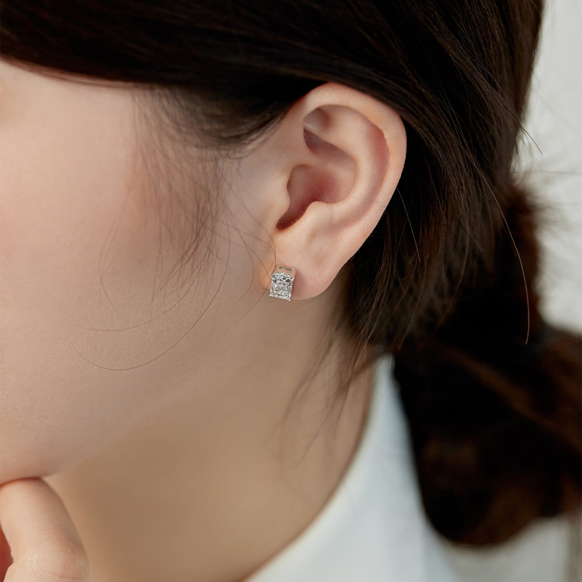 [Bloom]Radiant Luxurious Princess Cut Daily Earrings