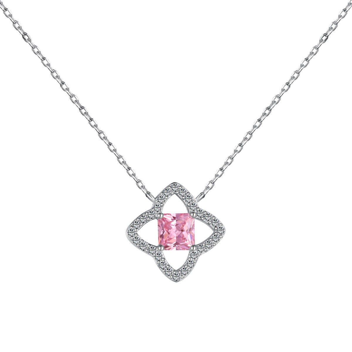 [Bloom]Exquisite Flower Shape Princess Cut Necklace