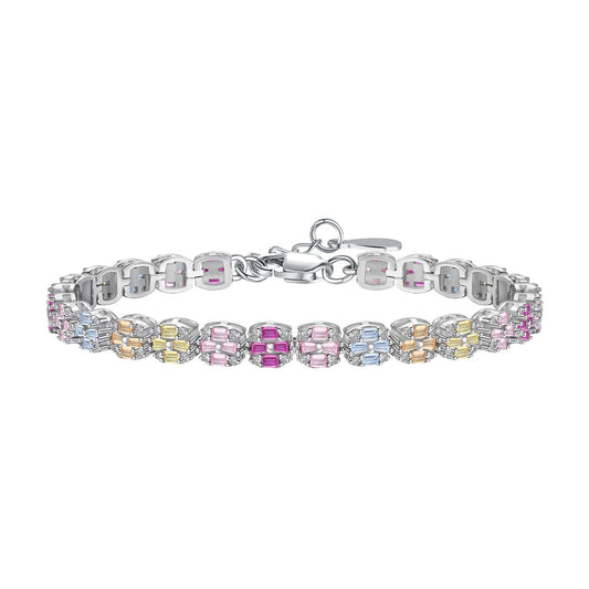 [Bloom]Delicate Colorful Emerald Cut Daily Bracelet