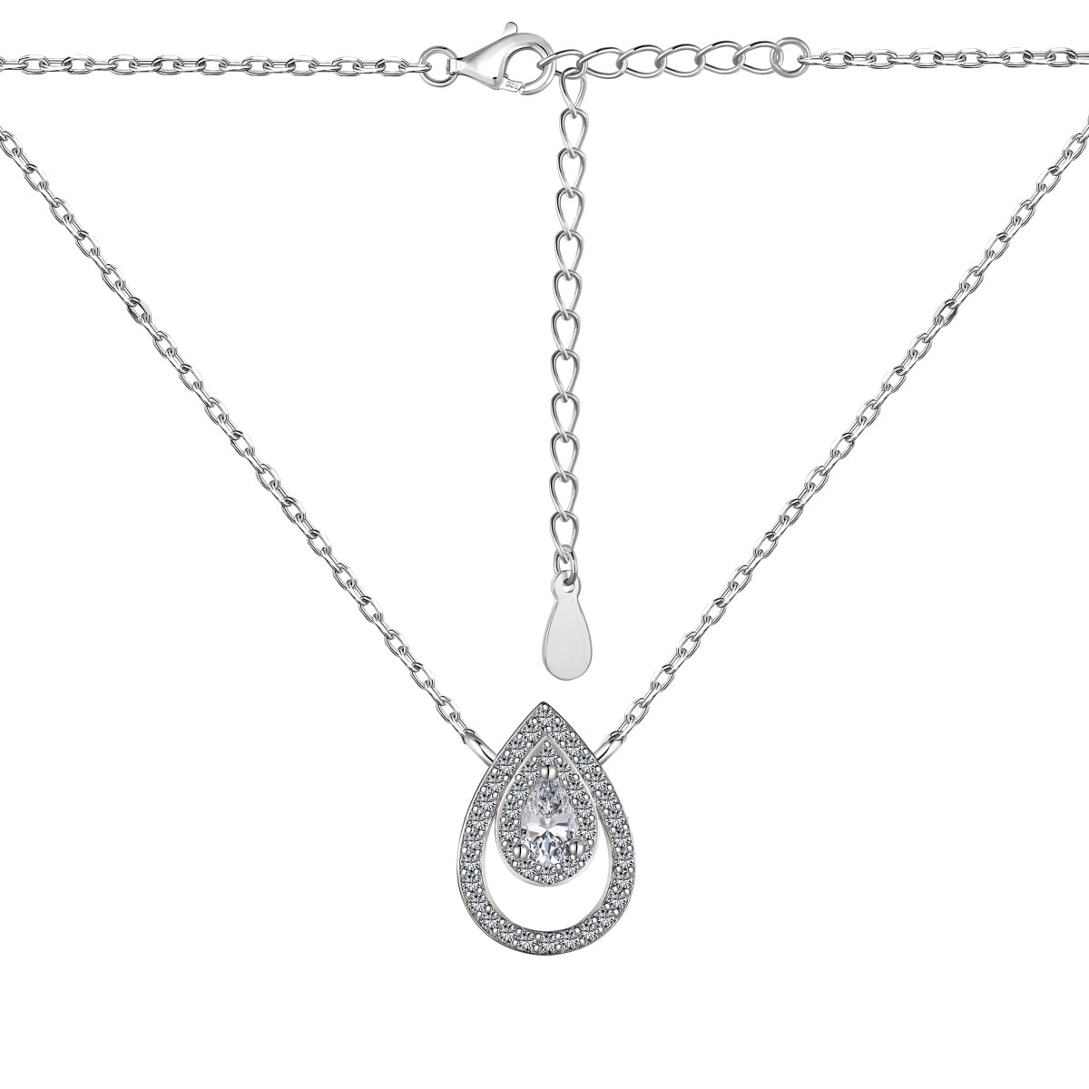 [Bloom]Sparkling Pear Cut Necklace