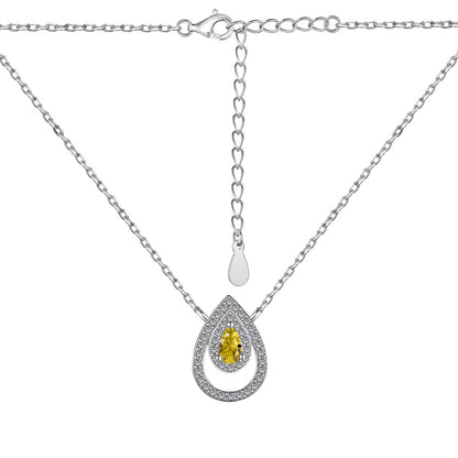 [Bloom]Sparkling Pear Cut Necklace