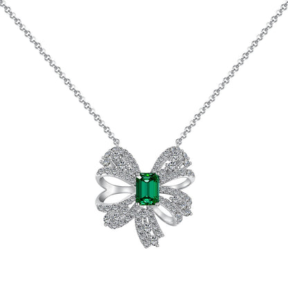 [Bloom]Luxurious Flower Shape Emerald Cut Necklace