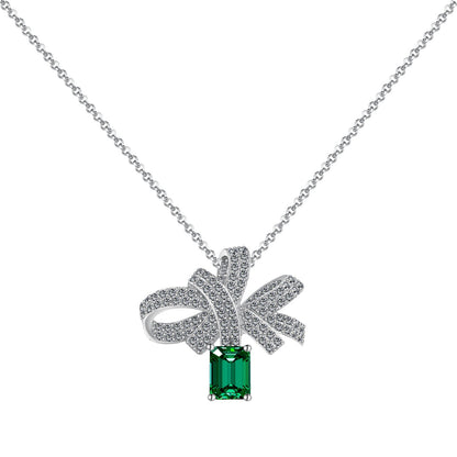 [Bloom]Luxurious Flower Shape Emerald Cut Necklace