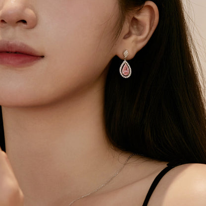 [Bloom]Ornate Delicate Water Drop Shape Banquet Earrings